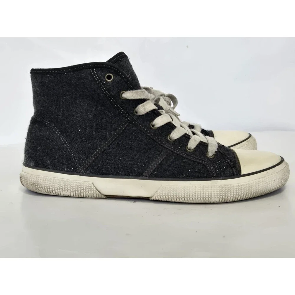 Polo Ralph Lauren Shoes Mens Size 10B Grey January II High Top Leather Sneakers - Picture 2 of 7